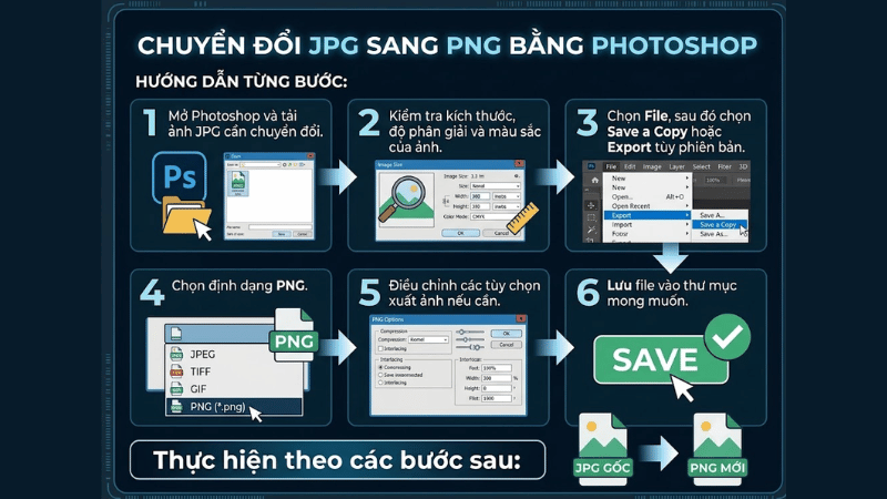 Chuyển Đổi JPG Sang PNG Bằng Photoshop