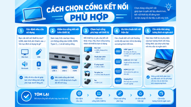 Cách Chọn Cổng Kết Nối Phù Hợp