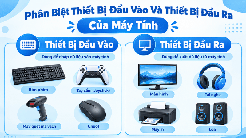 Phân Biệt Thiết Bị Đầu Vào Và Thiết Bị Đầu Ra