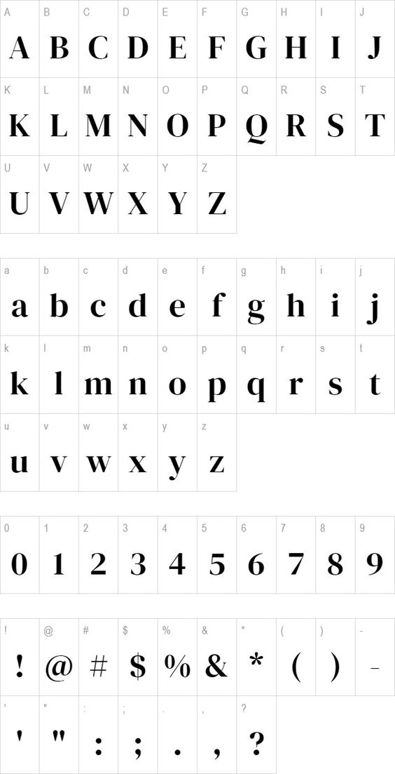 font chữ đẹp serif