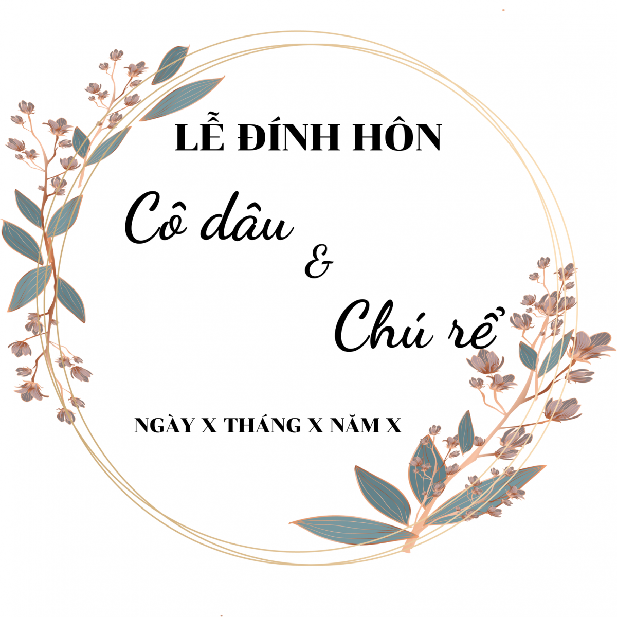 Mẫu bảng tên lễ đính hôn 1