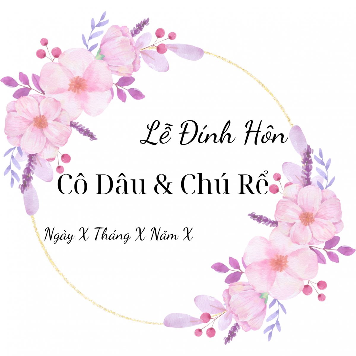 Mẫu bảng tên lễ đính hôn 2