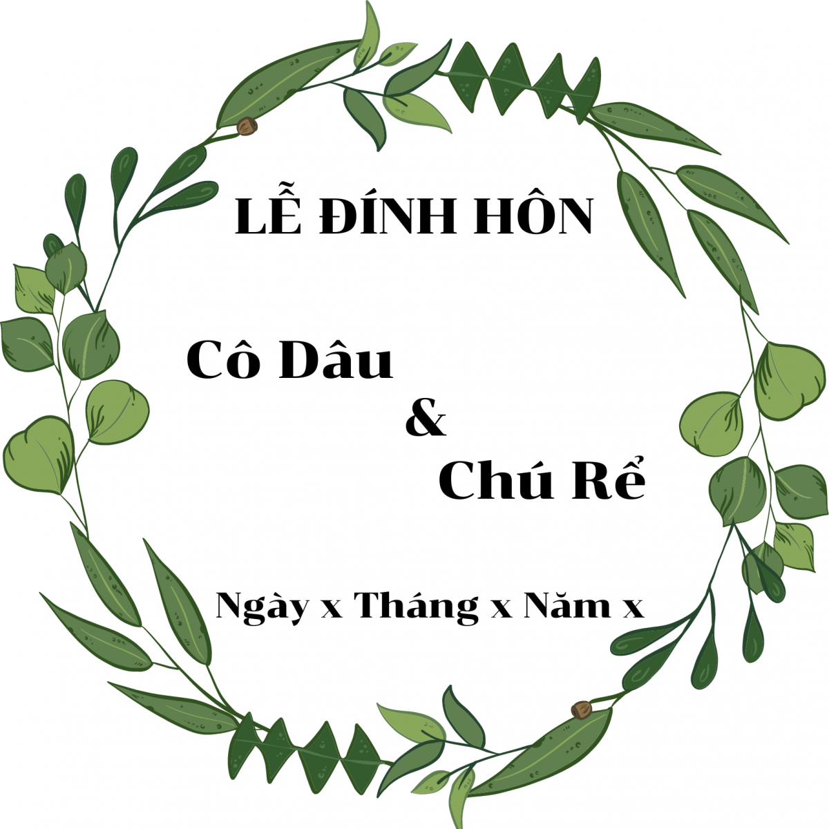 Mẫu bảng tên lễ đính hôn 3