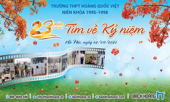 Tổng hợp backdrop gala dinner họp lớp 