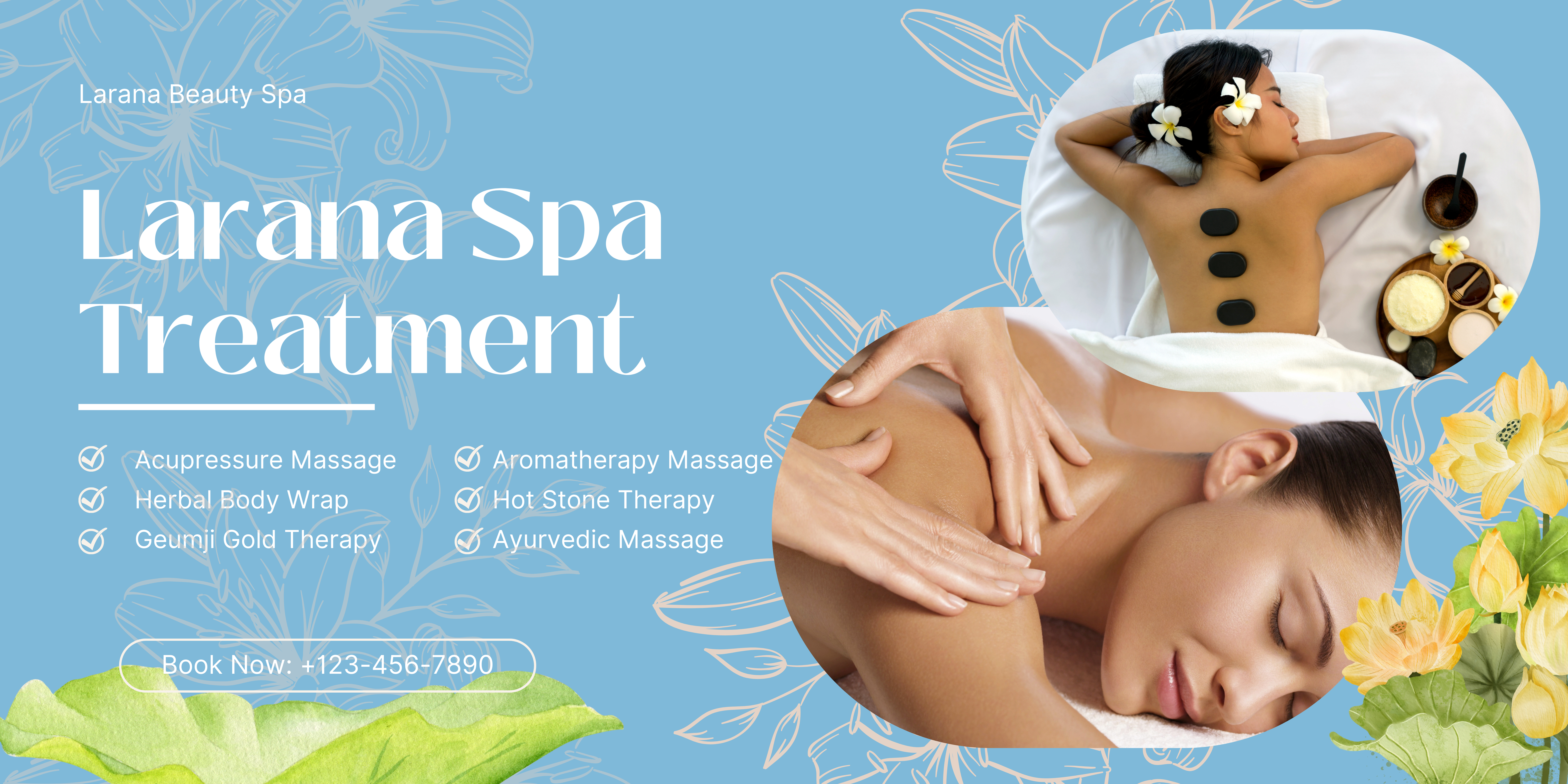 Gợi ý các màu sắc đặc trưng cho biển quảng cáo Spa Dưỡng Sinh