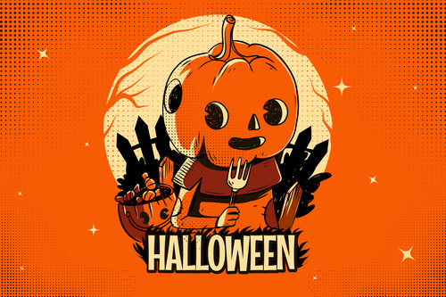 Vintage halloween background vector free download