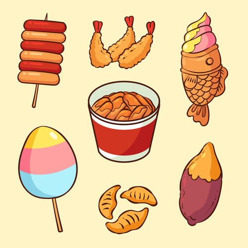 Featured street snack vector free download