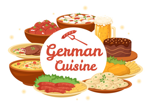 Cuisine german food vector free download
