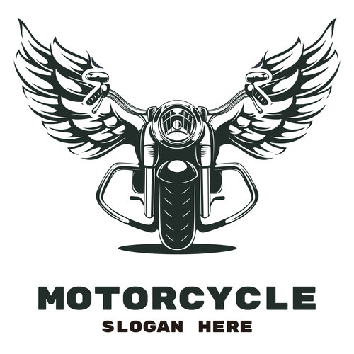 Vector logo linh vật xe máy