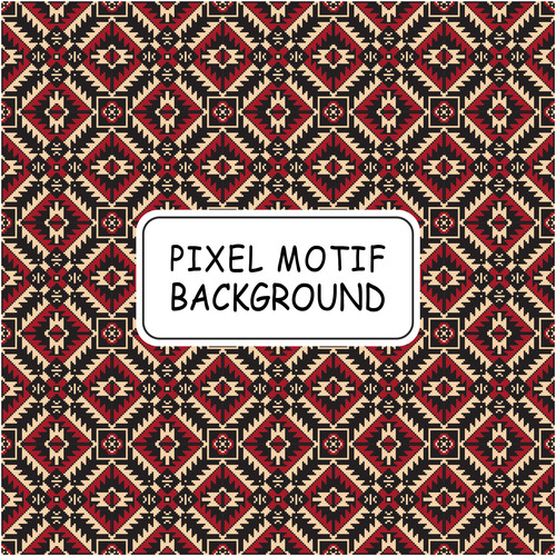 Vintage pixel pattern background vector free download