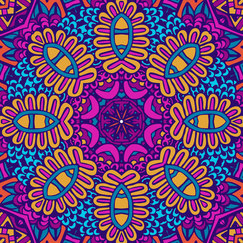 Abstract art style Mandala vector free download