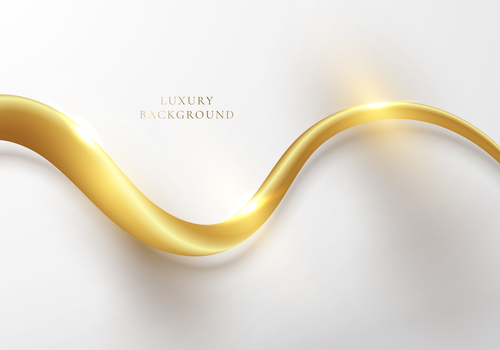Curved golden abstract background vector free download