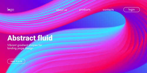 Flow background with colorful liquid curved shape vector free download