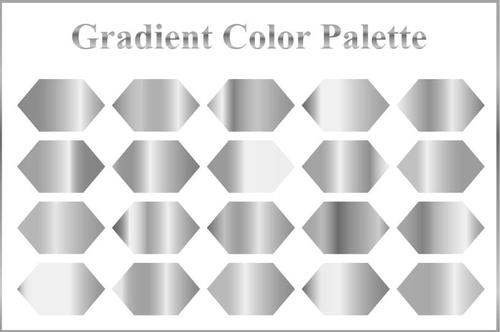 Vector bảng màu gradient màu xám nhạt