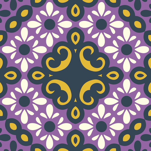 Lisbon azujelos seamless pattern vector free download