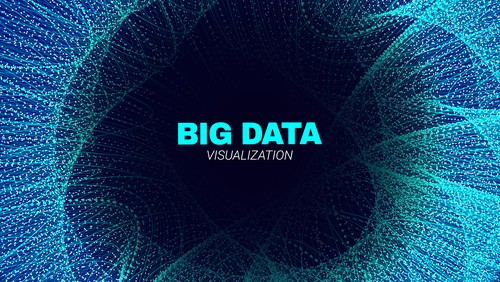 Circular big data flow background vector free download