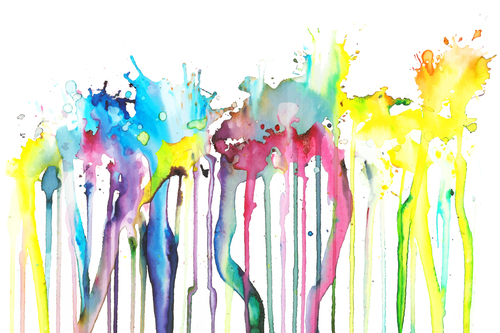 Flow abstract watercolor background vector free download