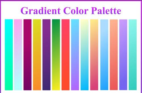 Vector bảng màu gradient khác nhau