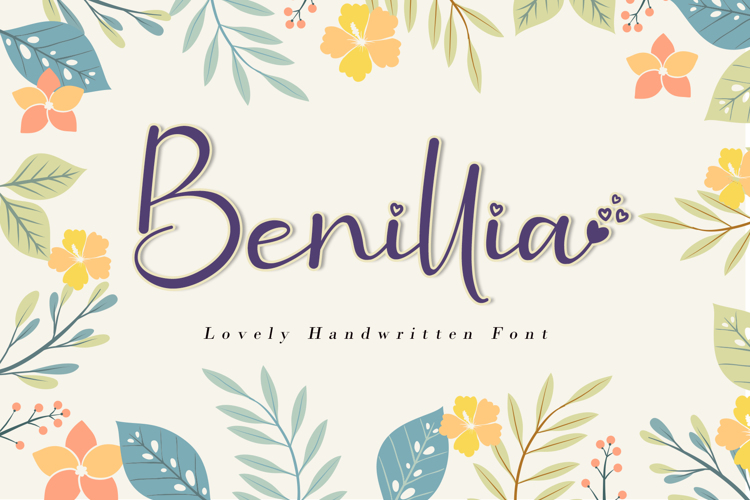 Font đám cưới benillia