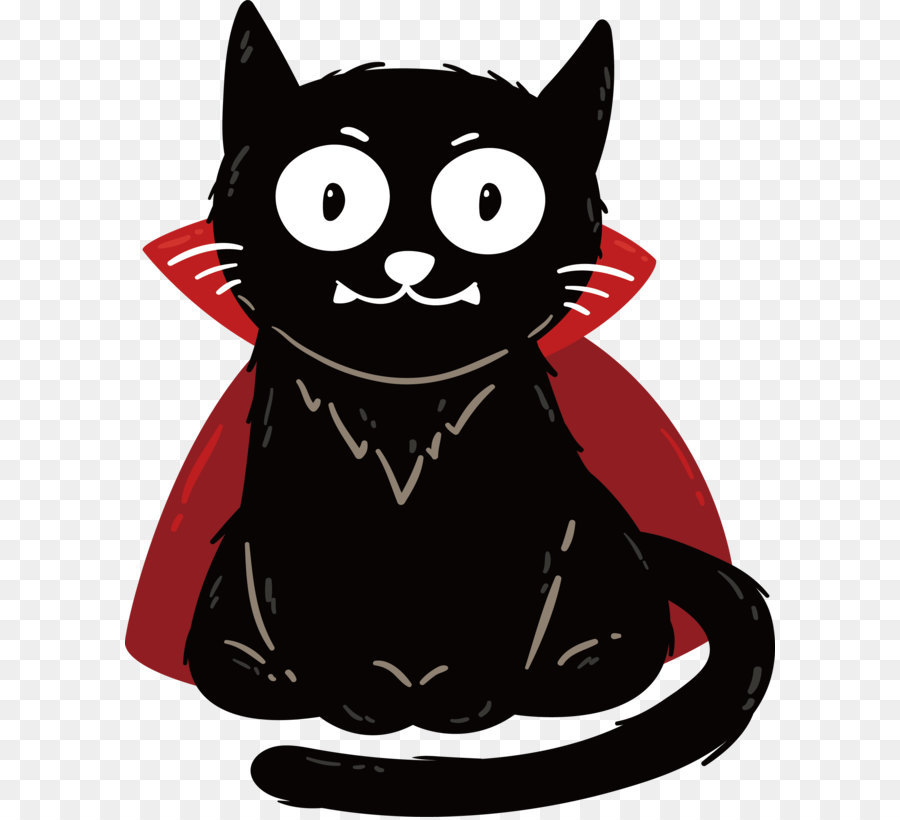 Mèo đen mặc áo khoác ma cà rồng