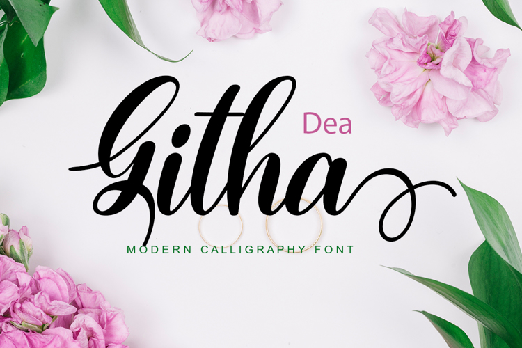 Font đám cưới dea githa script