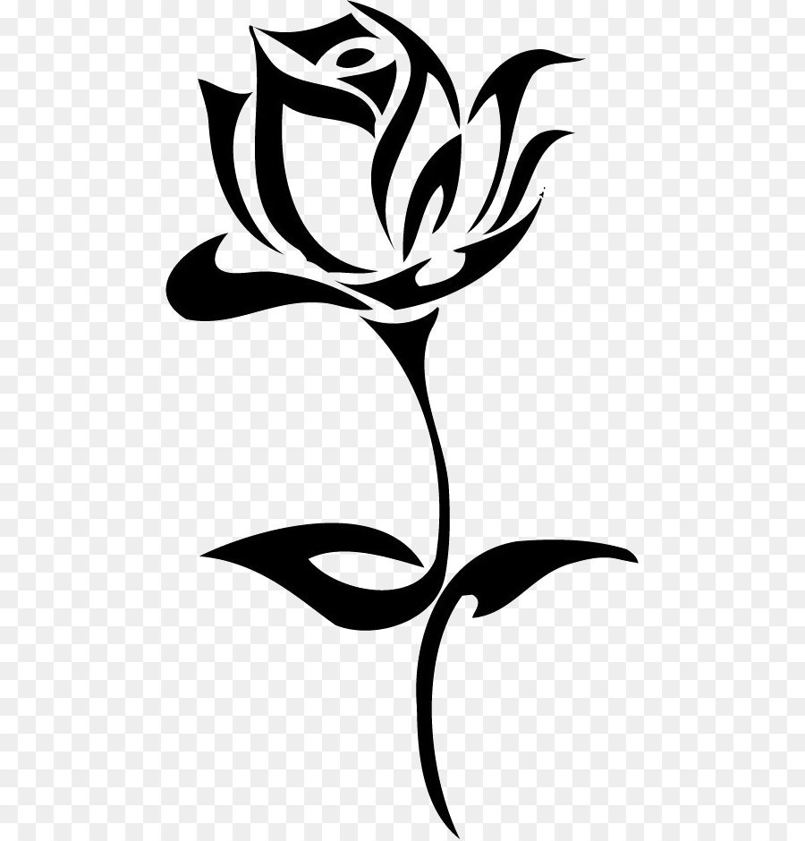 Bông hồng trắng đen