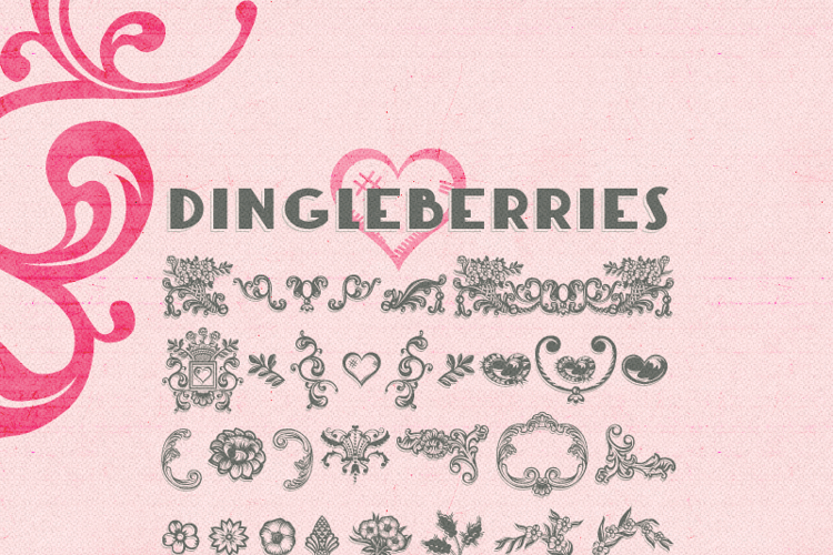 Font đám cưới dingleberries