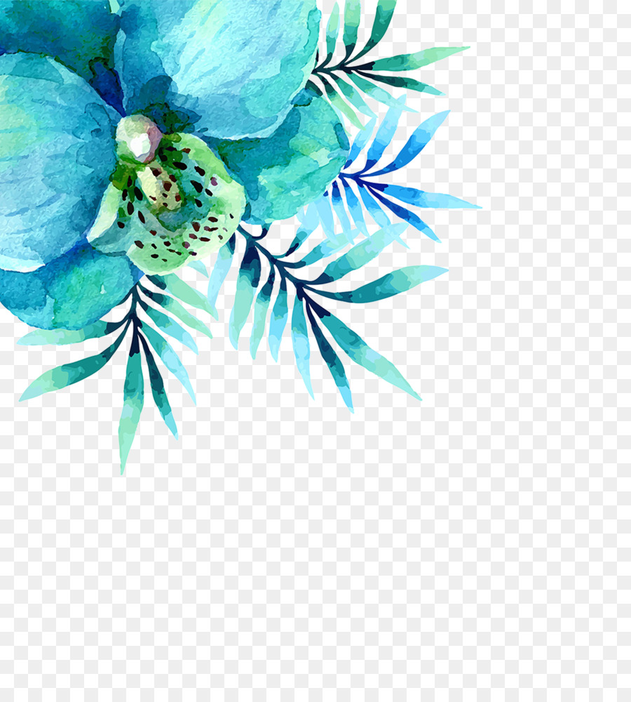 Hoa xanh trang trí góc