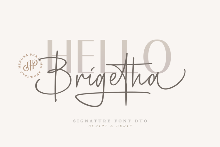 Font đám cưới brigetha signature