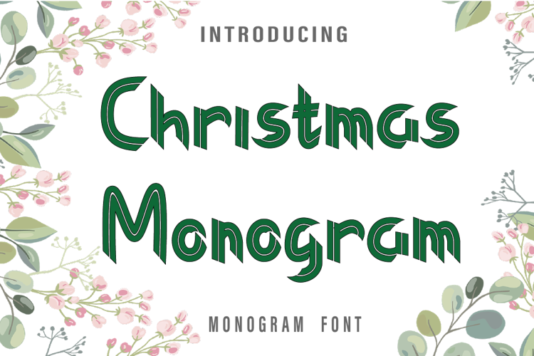 Font đám cưới christmas monogram