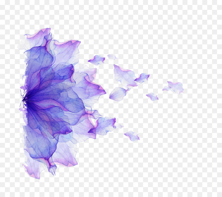 Hoa màu nước tím