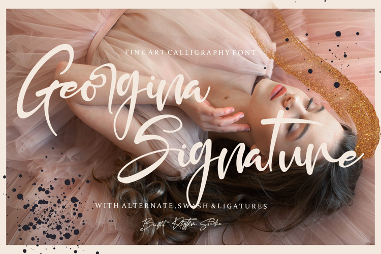 Font đám cưới georgina signature