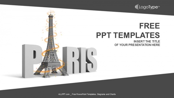Mẫu Powerpoint từ paris với tháp eiffel