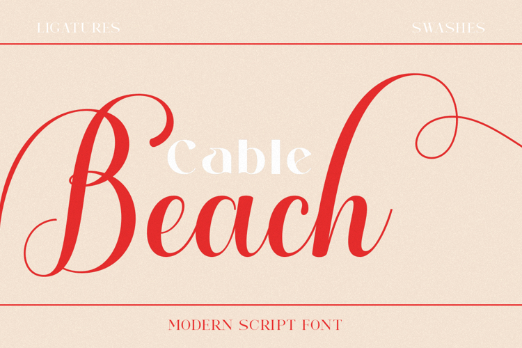 Font đám cưới cable beach script