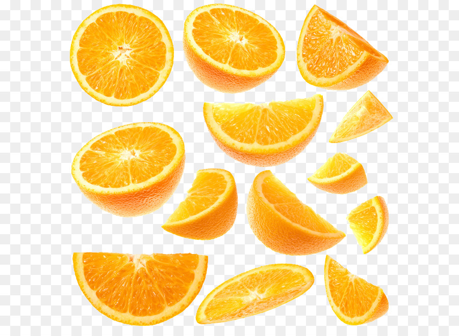 Hình png cam vàng cắt miếng