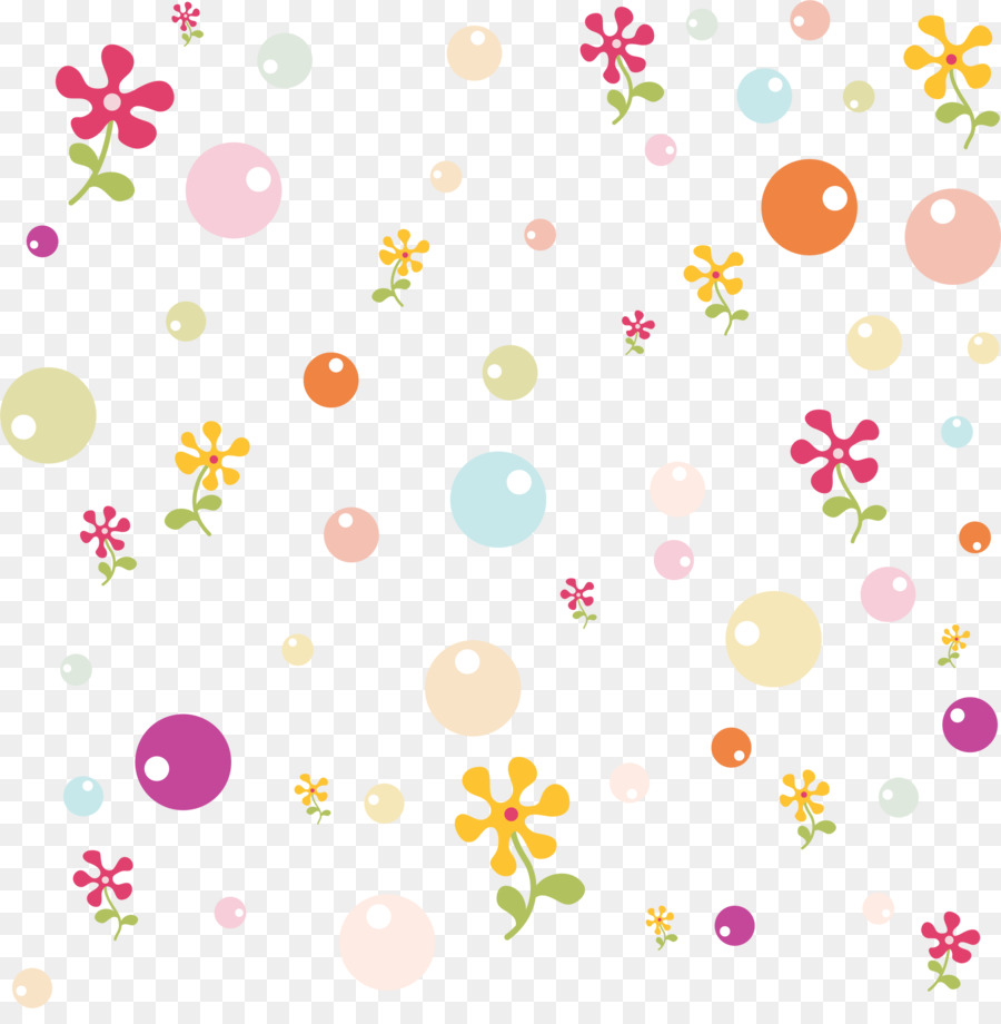 Pattern hoa và bong bóng
