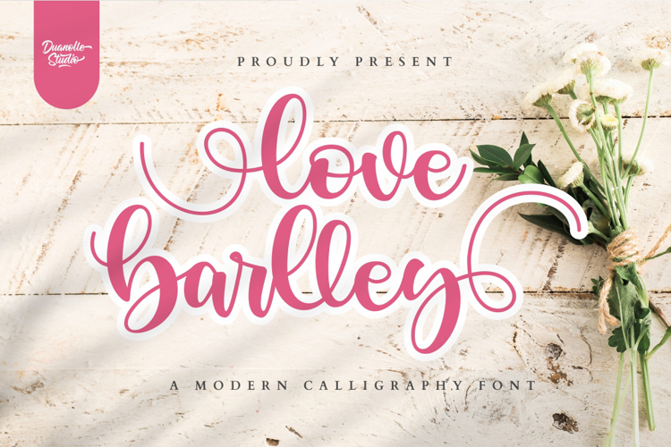 Font đám cưới love barlley