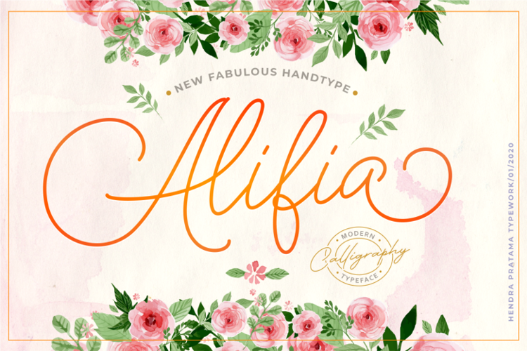 Font đám cưới alifia