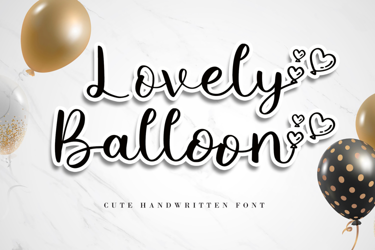 Font đám cưới lovely balloon