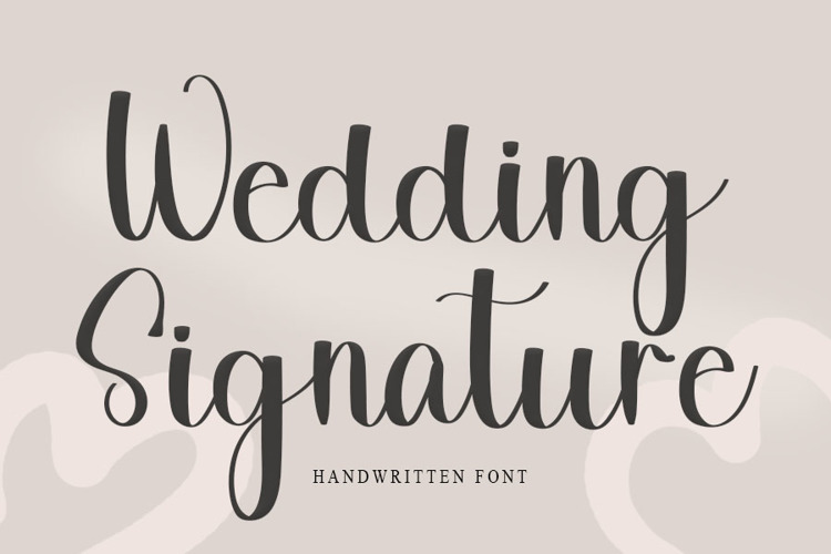 Font đám cưới wedding signature