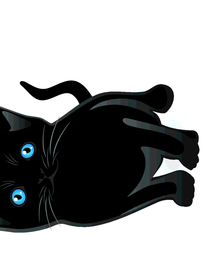 Vector mèo đen miễn phí