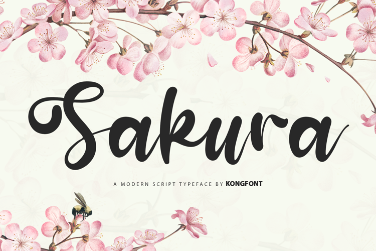 Font đám cưới sakura
