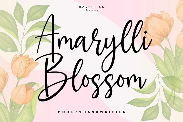 Font đám cưới amarylli blossom