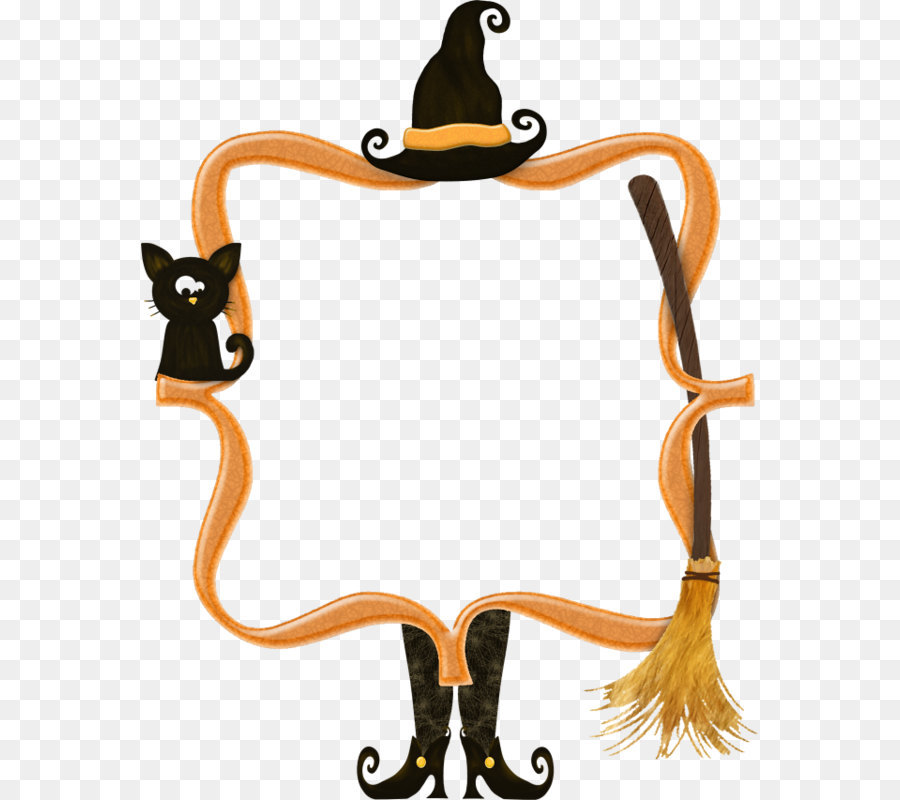 Khung hình hallowen mèo đen