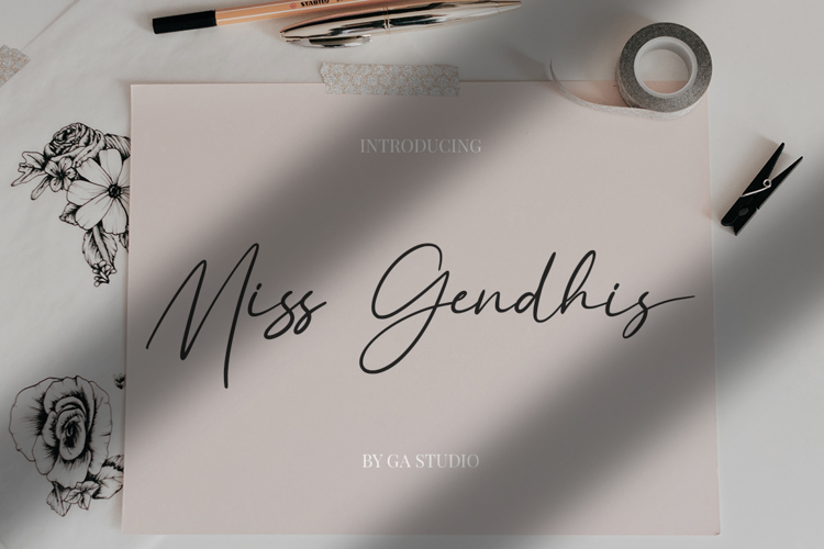 Font đám cưới miss gendhis