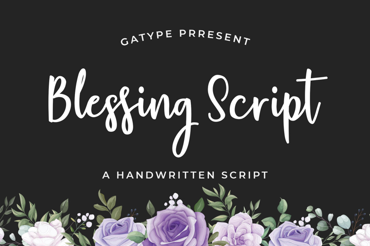 Font đám cưới blessing script