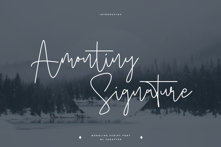 Font đám cưới amontiny signature