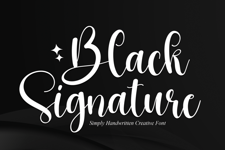 Font đám cưới black signature