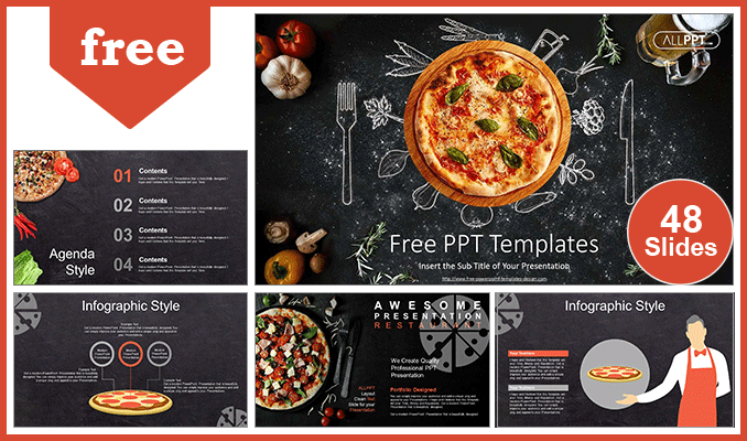 Mẫu Powerpoint nhà hàng pizza