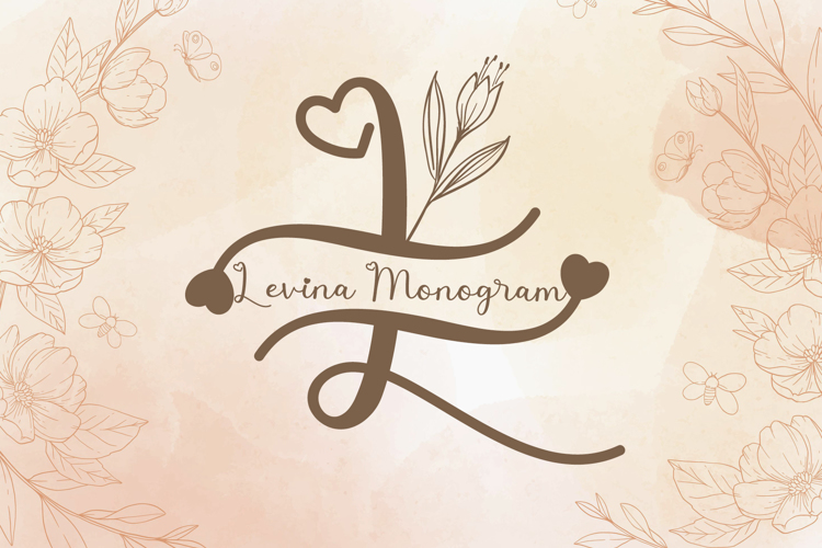 Font đám cưới levina monogram